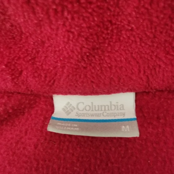 Columbia Red Fleece Vest Jacket - Picture 5 of 11